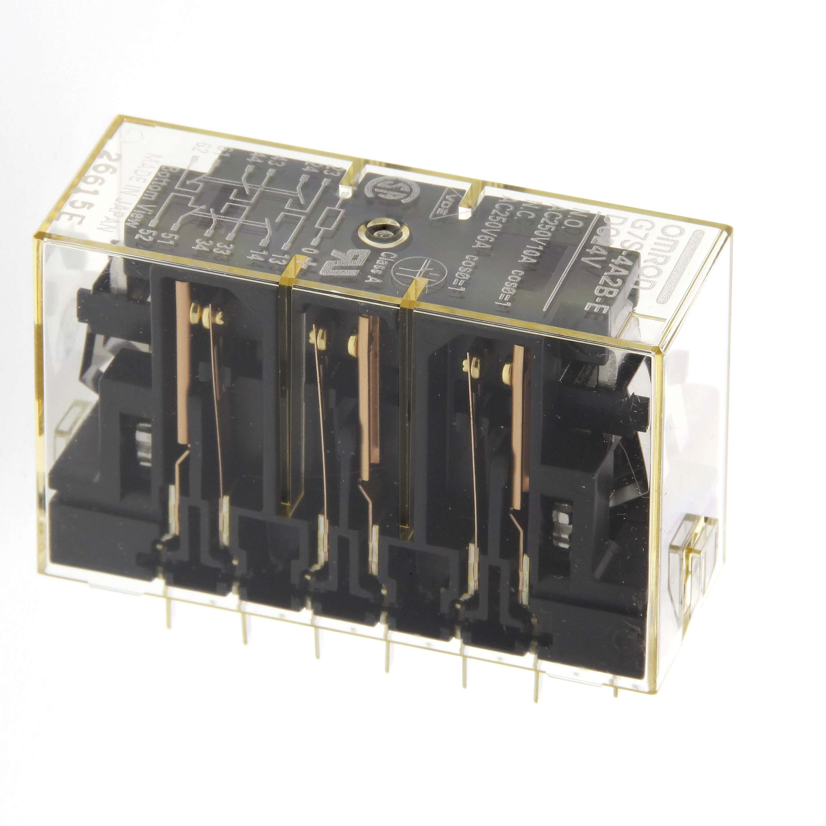 OMRON - G7S-4A2B-E DC24  RELÉ G7S4A2BEDC24 4PST-NA DPST-NC 6P 10A