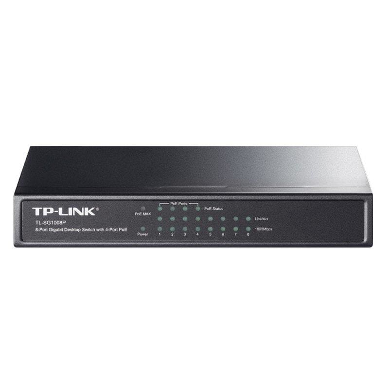 TP-LINK - SWITCH POE 8 PUERTOS GIGA 4 PUERTOS POE SOBREMESA