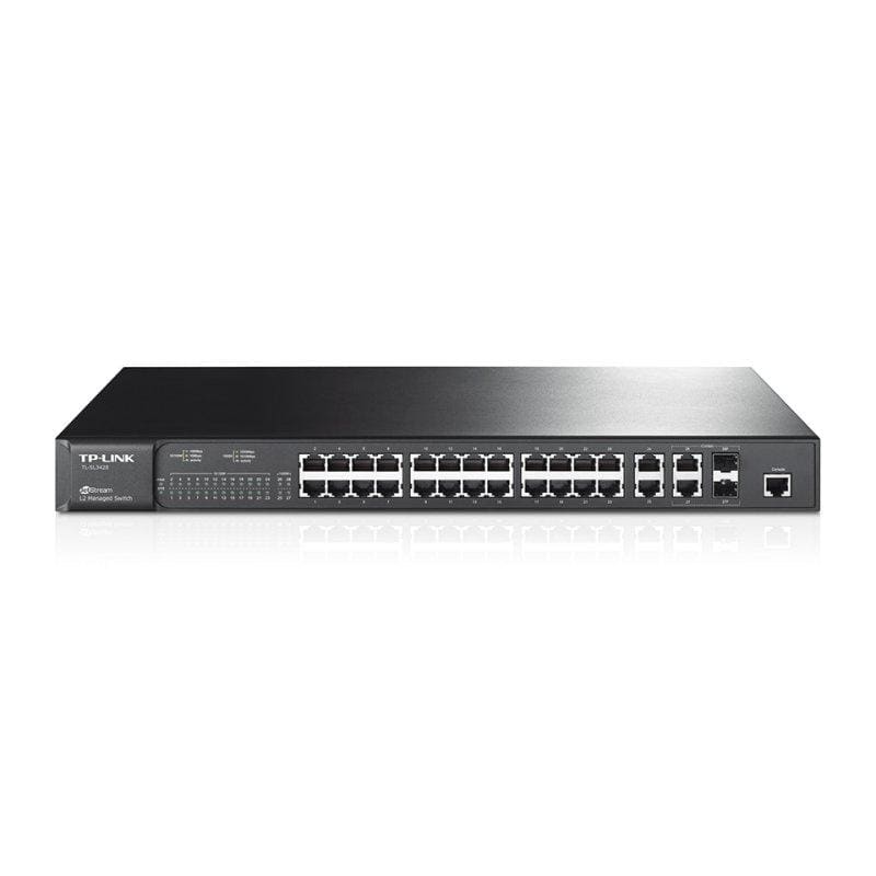 TP-LINK - TP-LINK SWITCH 24 X 10/100/1000 + 4 X SFP L2