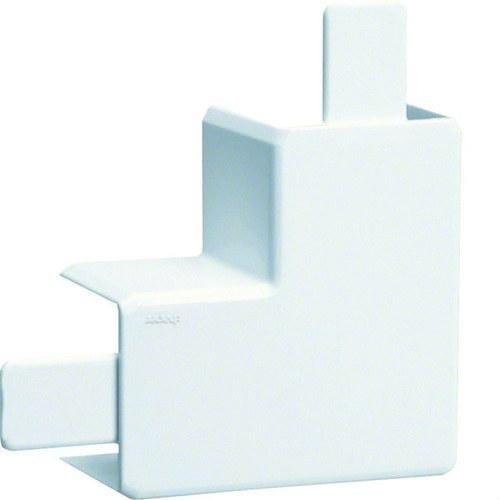 HAGER - Ángulo plano ABS para canales LF400400 blanco RAL9016