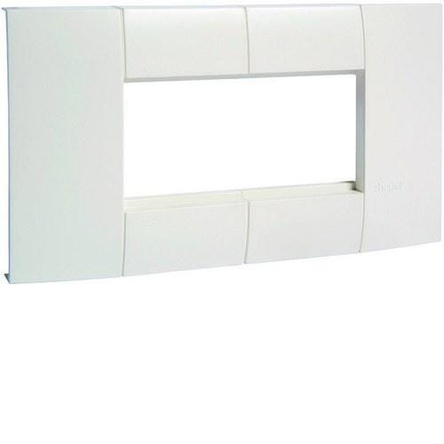 HAGER - Adaptador 2 mecanismo 45x45mm para LFF ancho 90mm blanco RAL9016