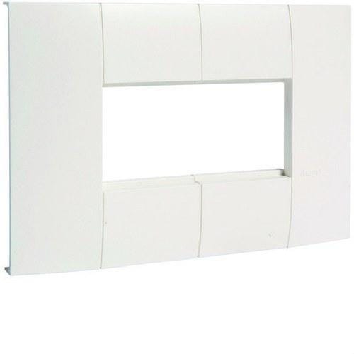 HAGER - Adaptador 2 mecanismo 45x45mm para LFF ancho 110mm blanco RAL9016
