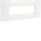 HAGER - Adaptador 3 mecanismo 45x45mm para LFF ancho 90mm blanco RAL9016