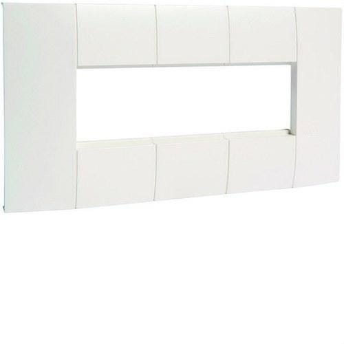 HAGER - Adaptador 3 mecanismo 45x45mm para LFF ancho 110mm blanco RAL9016