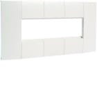 HAGER - Adaptador 3 mecanismo 45x45mm para LFF ancho 110mm blanco RAL9016