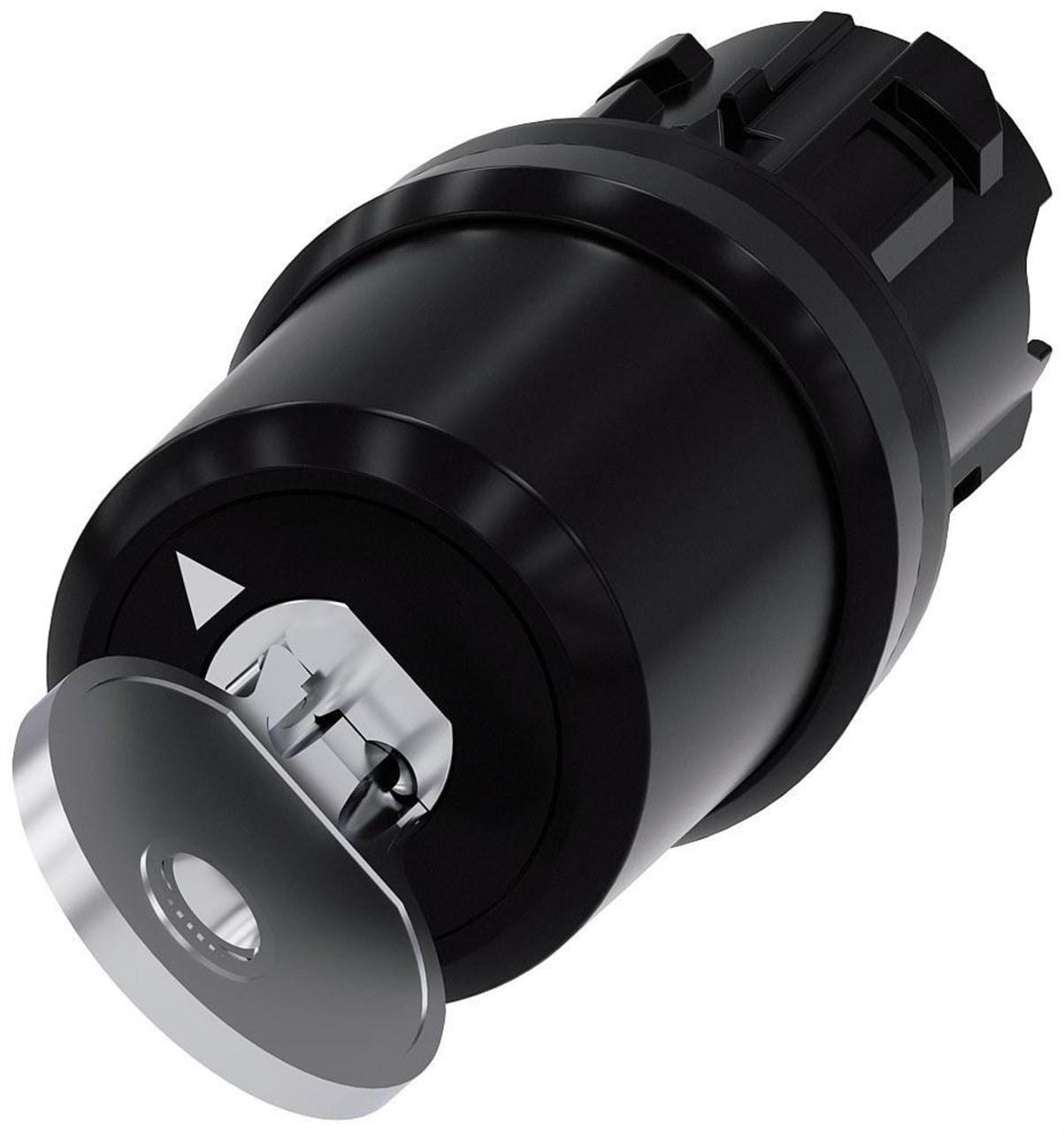 SIEMENS - INTERRUPTOR DE LLAVE BKS, 22MM, REDONDO, PLASTICO, NO. DE CERRADURA S1, CON 2 LLAVES, 2 POSICIONES O