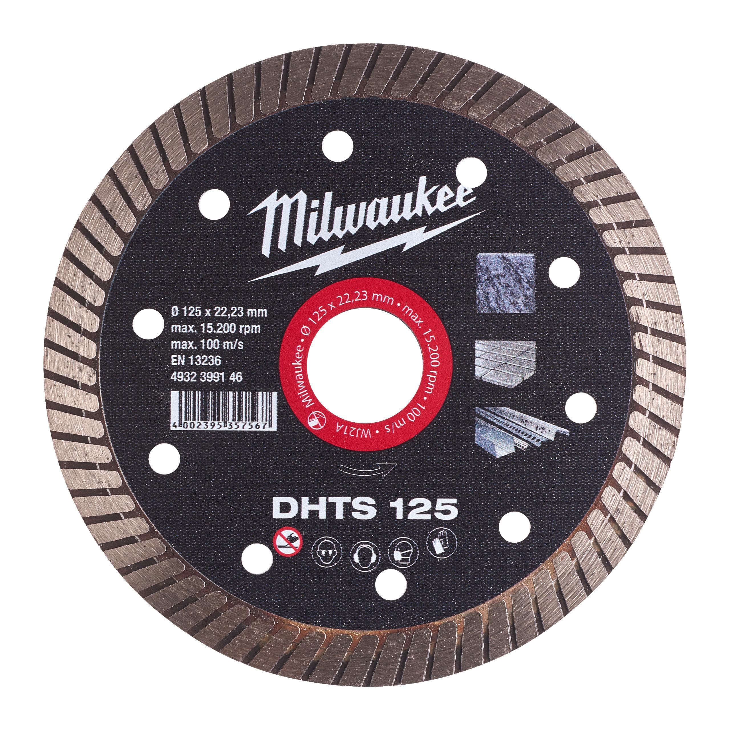 MILWAUKEE - DISCO DIAMANTE TURBO EXTRAFINO - DHTS 125MM 1,2MM