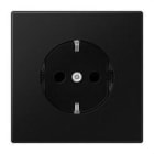 JUNG - Base enchufe Schuko® 16A 250V serie LS negro mate con protección para niños