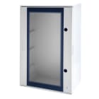 GEWISS - Cuadro en poliéster con puerta transparente equipada con cerradura 800x1060x350mm gris RAL7035 IP66