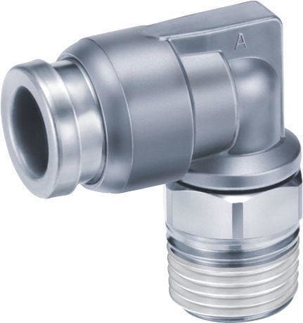 SMC - KQB2L23-M5  RACOR METÁLICO CODO ORIENTABLE Ø3.2 M5
