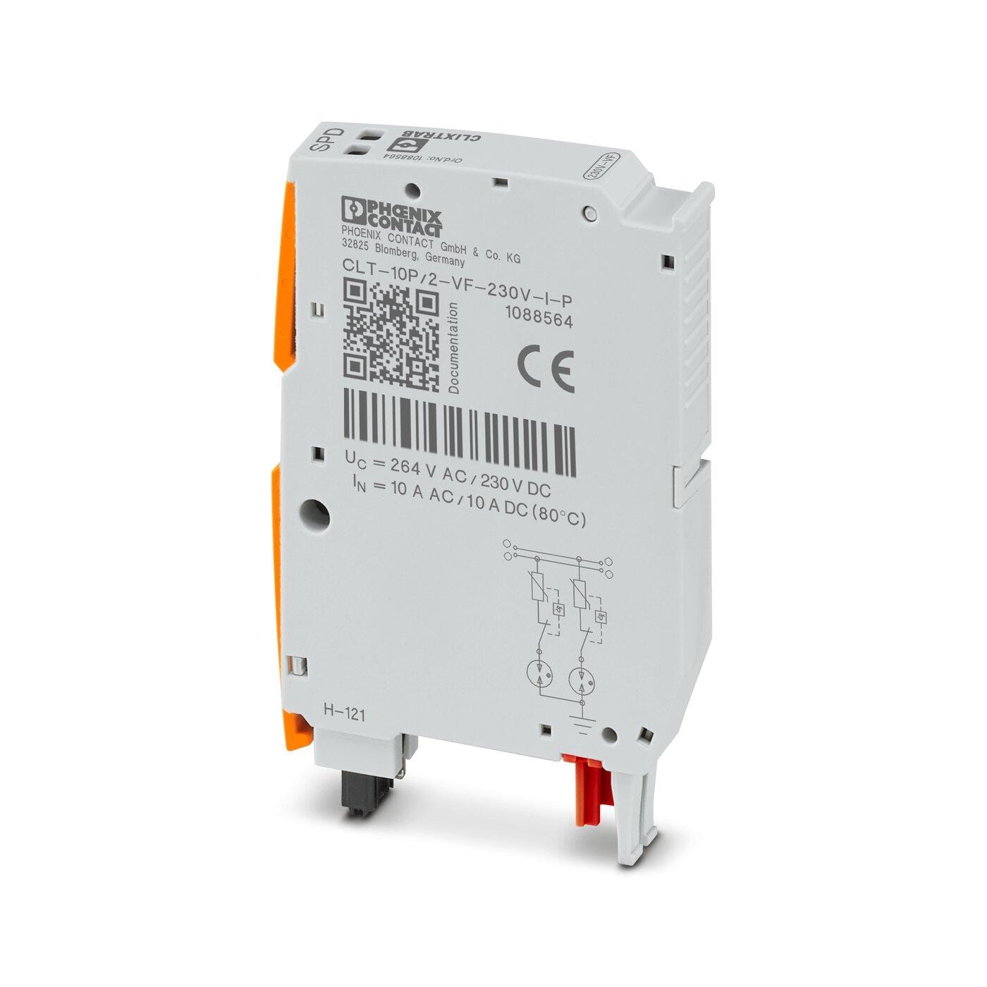 PHOENIX CONTACT - Enchufe de protección contra sobretensiones CLT-10P/2-VF-230V-I-P