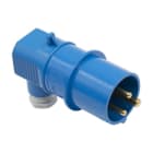 ILME - Clavija acodada 16A 3P + N + TT 380V IP44 6 horas rojo
