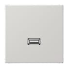 JUNG - PLACA USB GRIS CLARO PARA SERIE LS