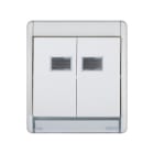 SIMON - Doble conmutador SIMON AQUA 10AX IP55