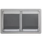 SIMON - Doble base schuko SIMON AQUA 16A con embornamiento a tornillo empotrar