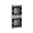 SIMON - Base de superficie para 2 elementos vertical Simon 44 Aqua blanco