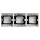 SIMON - Base de superficie para 3 elementos horizontal Simon 44 Aqua blanco