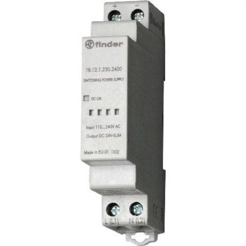 FINDER - Fuente de alimentación conmutada SERIE 78, salida 12V DC 1A 12W, entrada 110...240V AC / 220V DC (emb.1u)