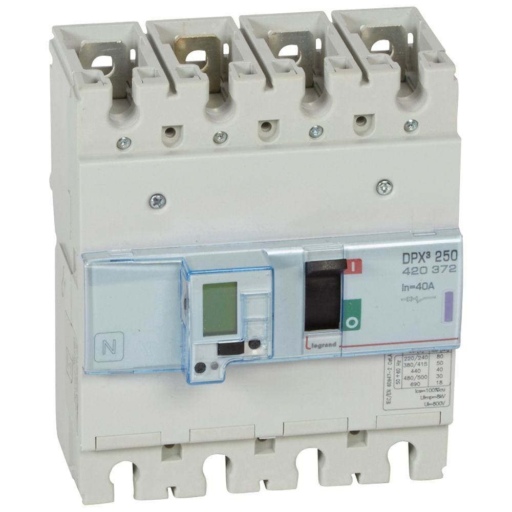 LEGRAND - Automático MCCB DPX³ 250 - electrónico - 4P - Icu 50kA (400 V~) - In 40A