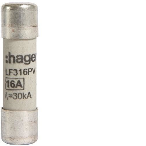 HAGER - Cartucho fusible PV 10,3x38 16A 1000V CC