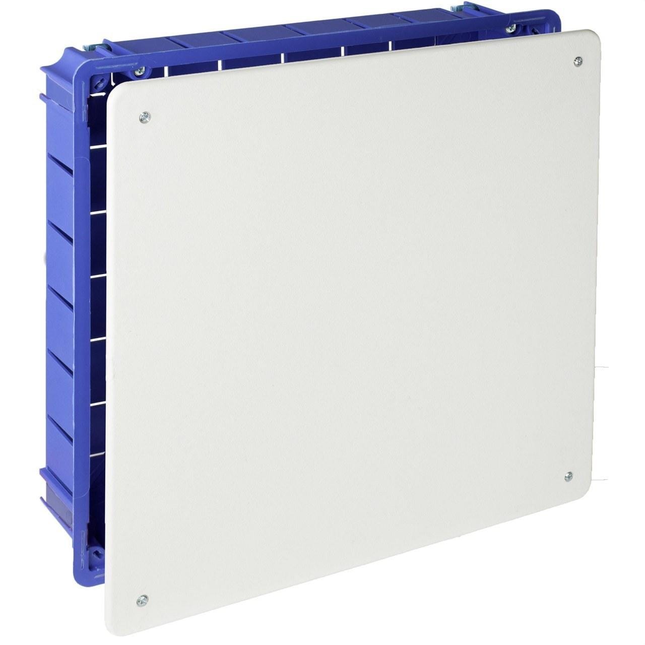 SOLERA - Caja de conexión de empotrar en tabique hueco con tapa con tornillos y fijación garras metálicas 260x260mm