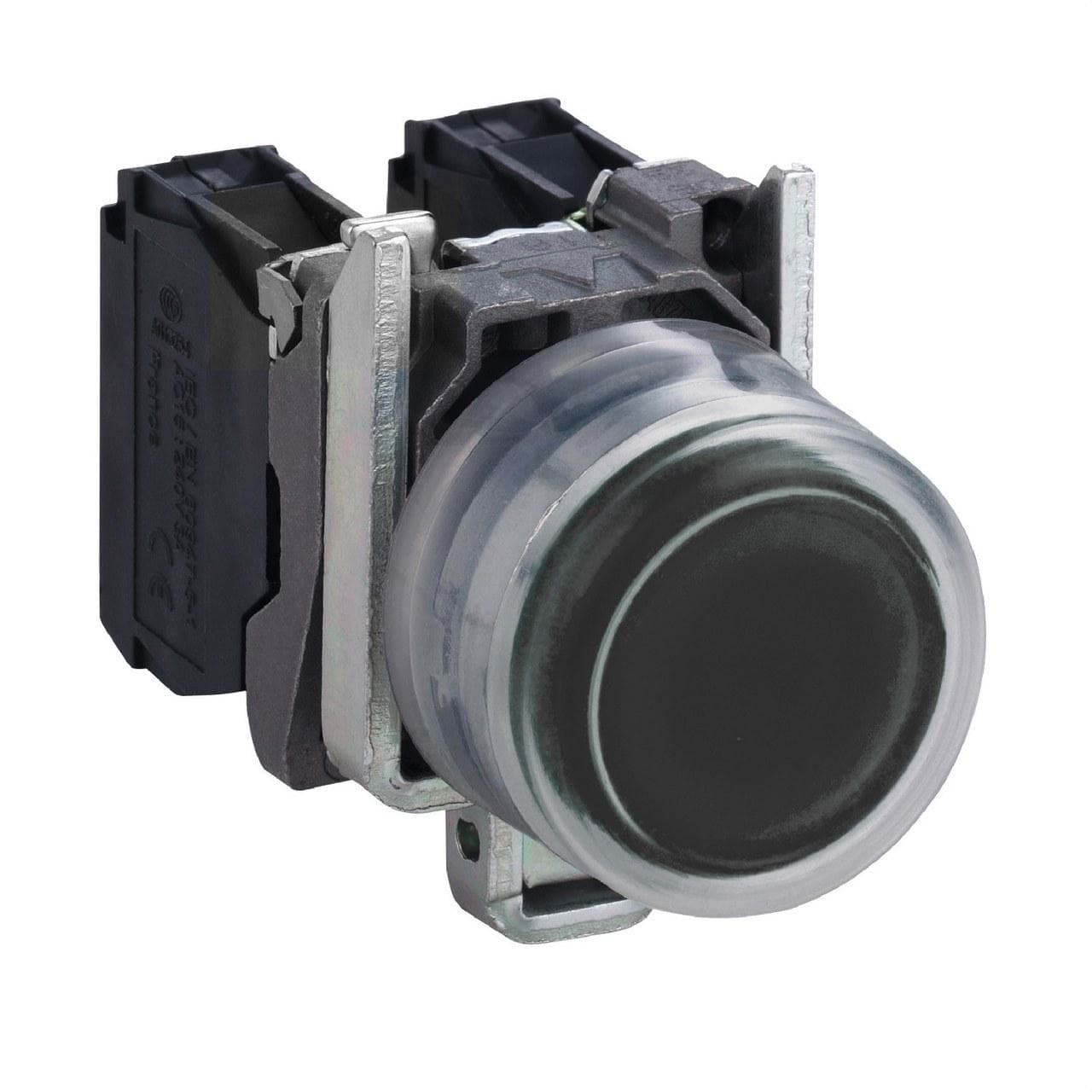 Schneider Electric - Pulsador XB4 con capuchón de goma NA negro CUSTO