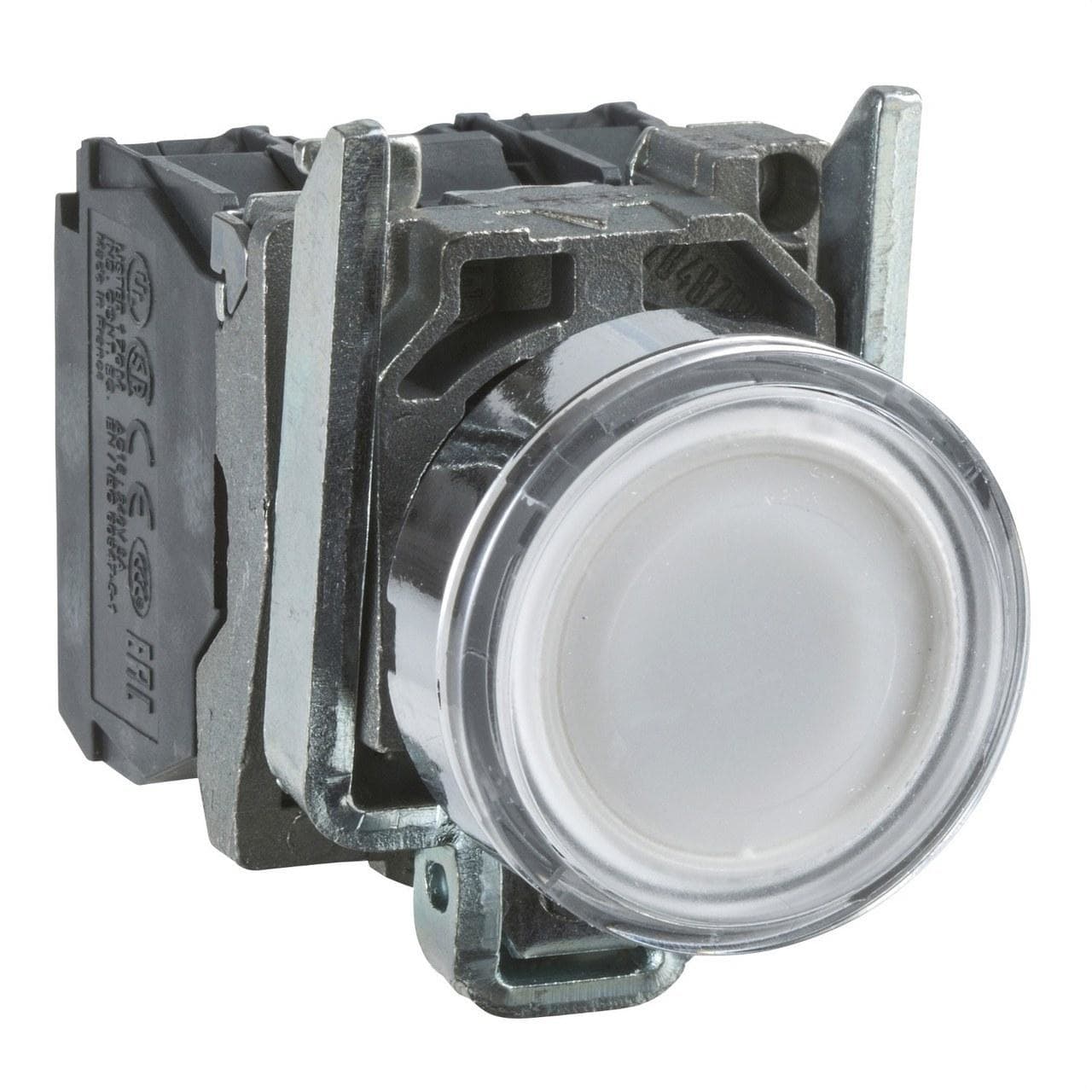 Schneider Electric - Pulsador luminoso led 230V NA+NC blanco