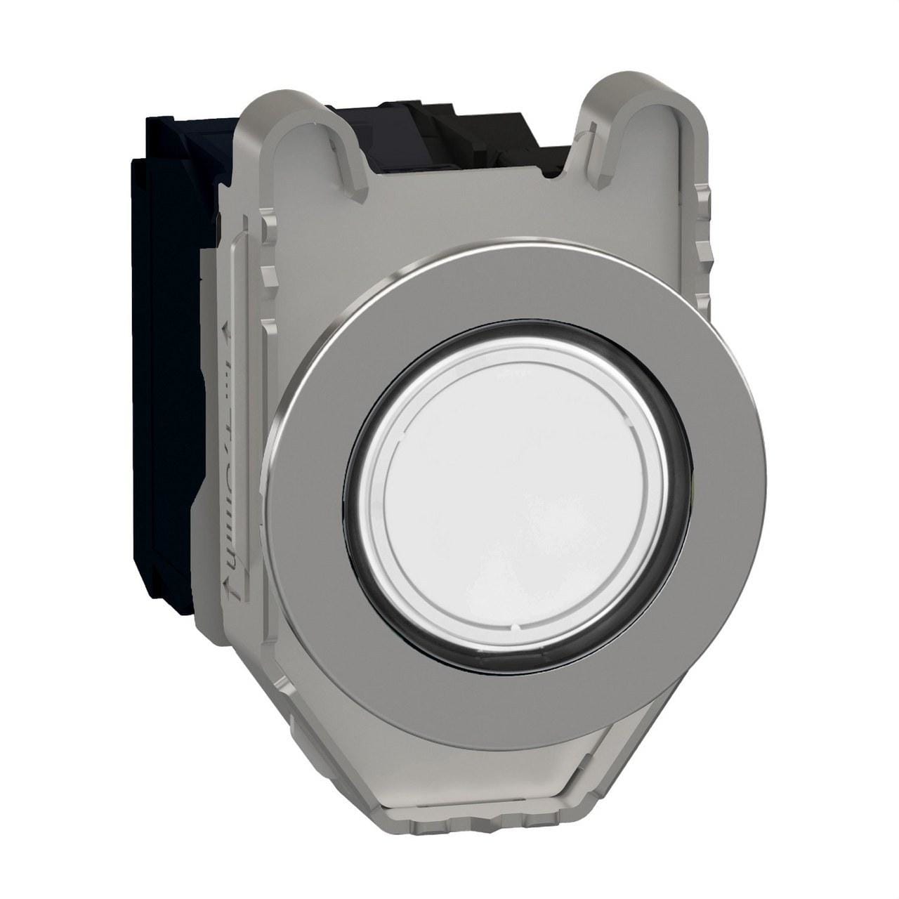 Schneider Electric - Pulsador luminoso XB4 montaje enrasado blanco LED 120V AC 1 NA+1 NA custo