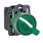 Schneider Electric - Selector luminoso XB5 verde 2 posiciones fijas 230VAC