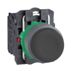 Schneider Electric - Pulsador saliente XB5 negro 1 NA con capuchón transparente custo