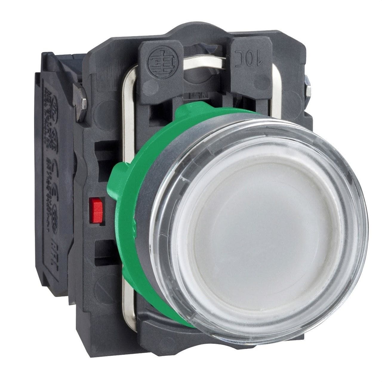 Schneider Electric - Pulsador luminoso XB5 LED 24V NA+NC blanco