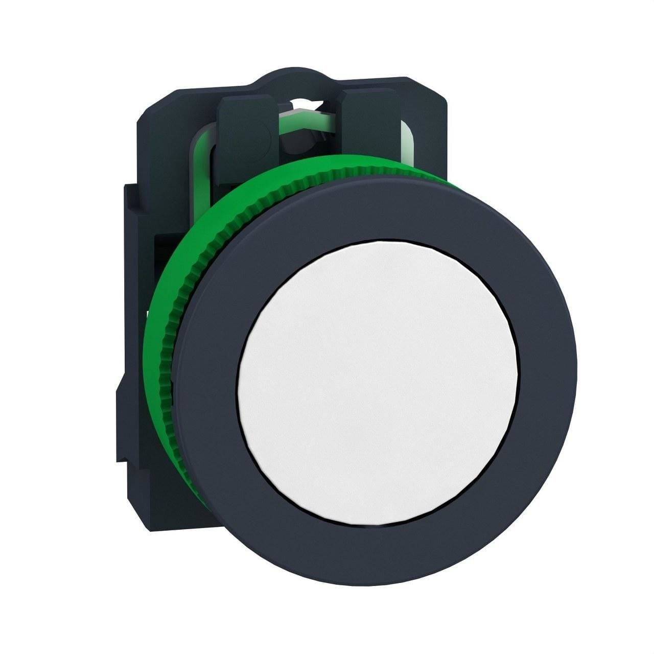 Schneider Electric - Pulsador luminoso XB5 montaje enrasado blanco 24V CUSTO