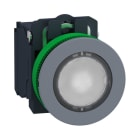 Schneider Electric - Pulsador luminoso XB5 montaje enrasado blanco LED 24V AC 1 NA+1 NC