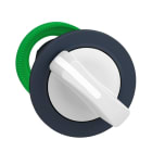 Schneider Electric - Cabeza selector XB5 montaje enrasado verde 3 posiciones retorno derecho al centro color blanco