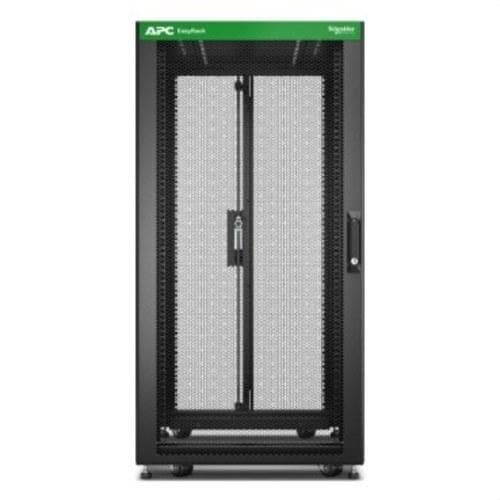 APC by Schneider Electric - Rack Easy 600mm / 24U / 1000mm con techo panel lateral ruedas pies y 4 soportes sin fondo negro