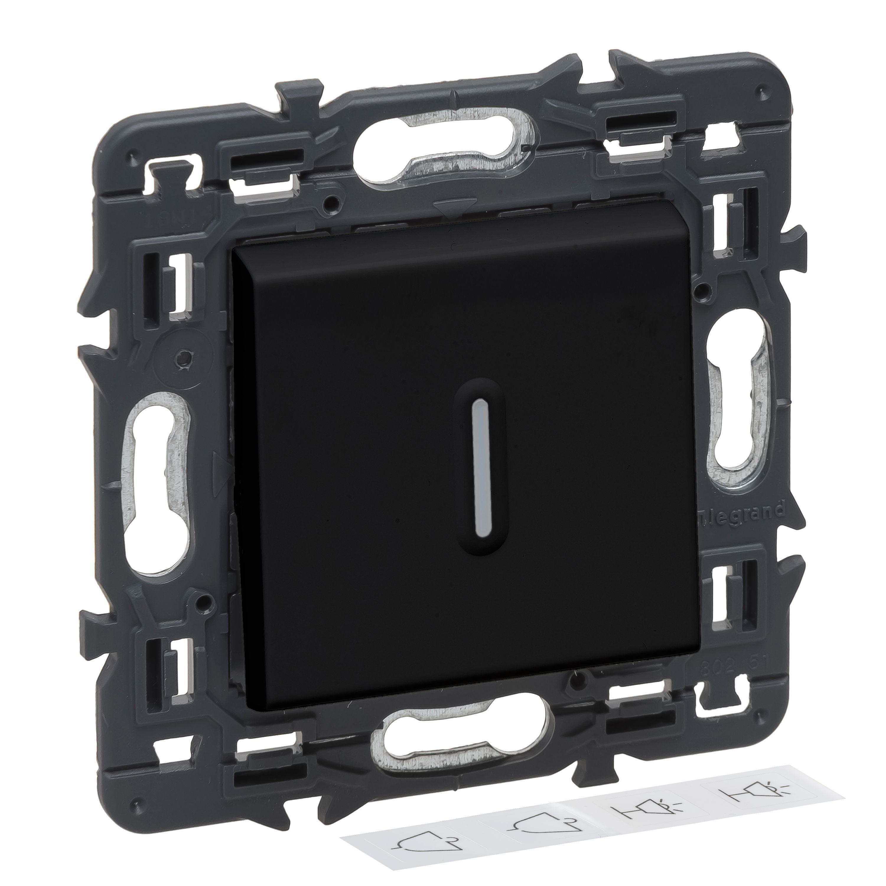 LEGRAND - Pulsador Valena Next - luminoso - 6A - 230V~ - Dark