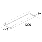 FOSNOVA - Marco 970 estructura oculto 120x30 blanco