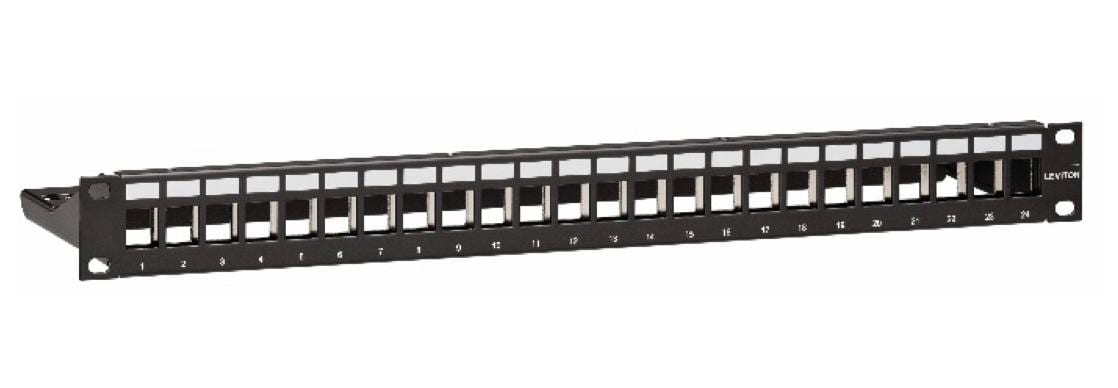 LEVITON - PANEL 19" 1U 24 PUERTOS EN LINEA  VACIO NEGRO