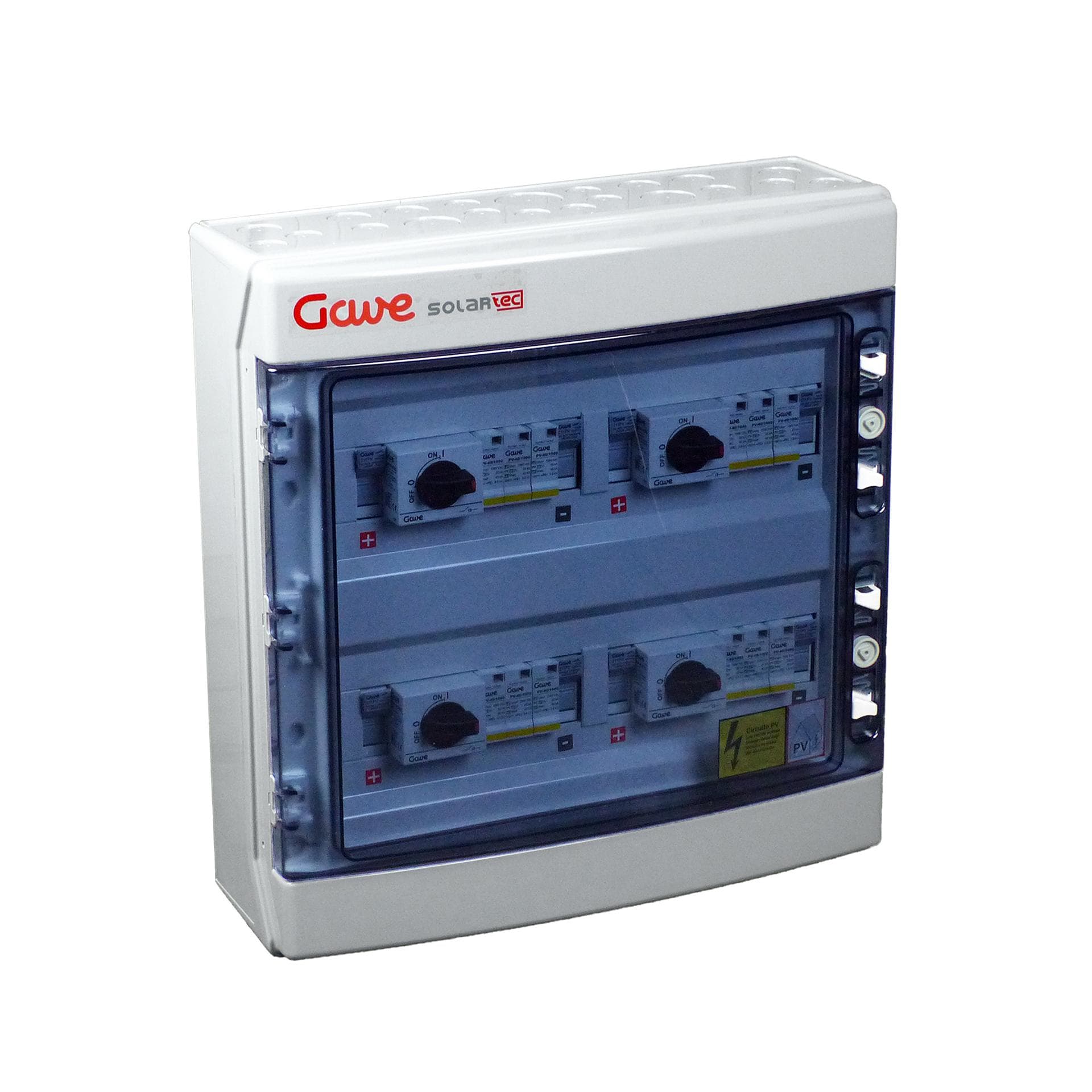 GAVE - CAJA CONEXIÓN 1000VDC 4 MPPT (1 STRING X MPPT) FUS 20A SECCIONADOR 25A + PST-II (4 ENT./4 SAL.)