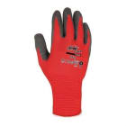 JUBA - Guante NINJA FLEX nylon® látex rugoso rojo talla 7