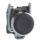 Schneider Electric - Pulsador rasante diámetro 22 1 NA negro embellecedor metálico