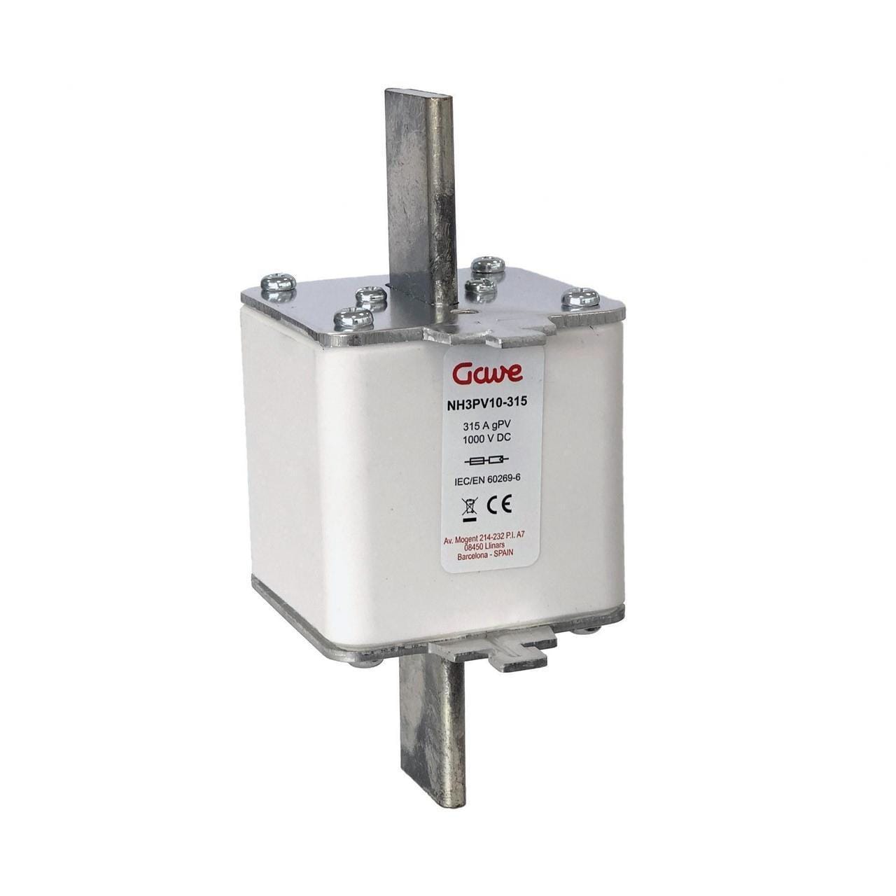 GAVE - FUSIBLE NH 1000VDC TAMAÑO 3  - 500A CURVA GPV