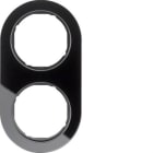 HAGER - Marco RCLASSIC con 2 elementos cristal negro