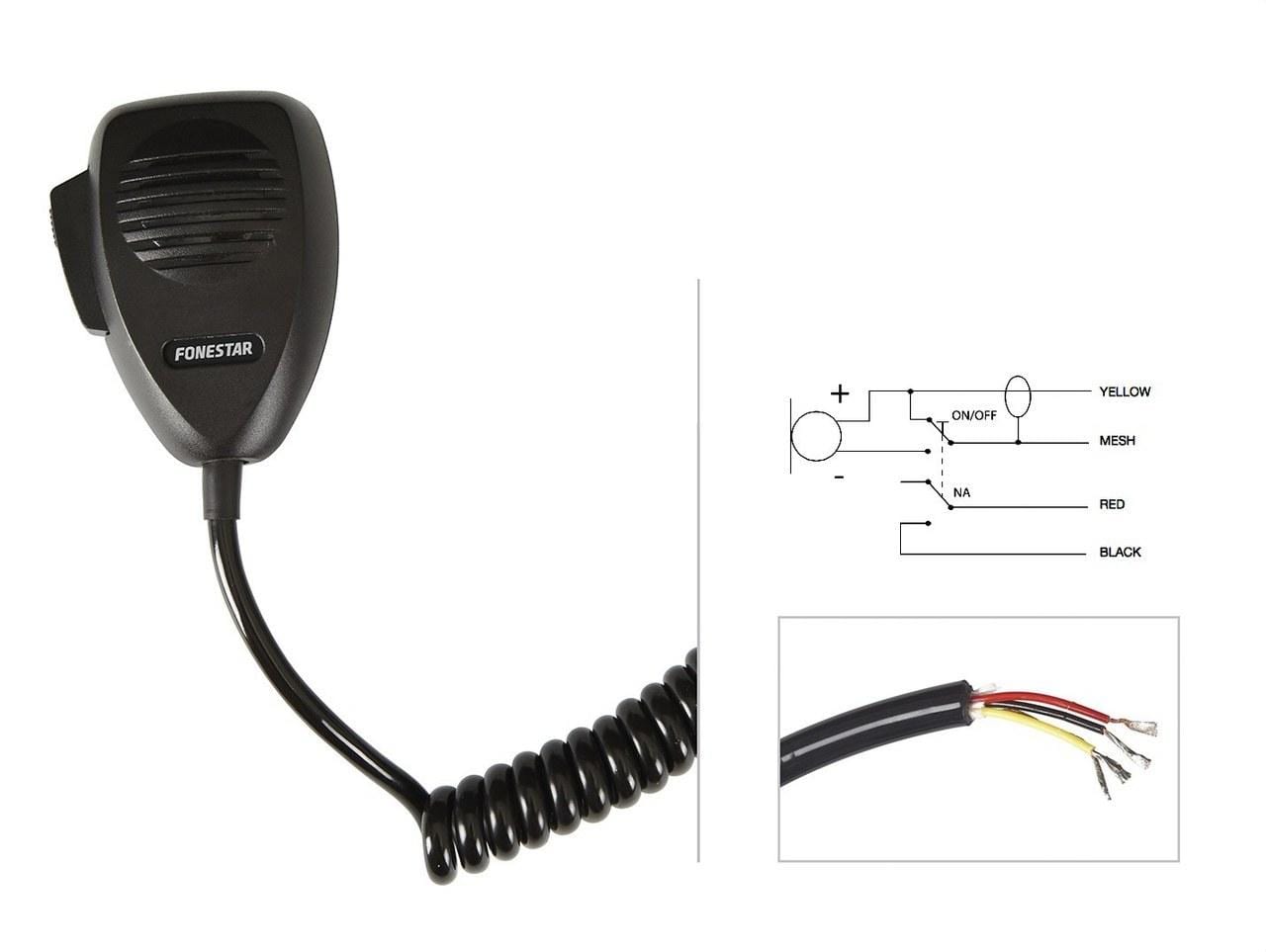 FONESTAR - Micrófono dinámico comunicación doble circuito