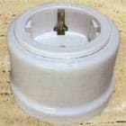 FONTINI - Base GARBY toma tierra lateral 10-16A 250V porcelana (Pack)