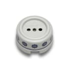 FONTINI - Base enchufe 2P 16A 250V carcasa porcelana Decor azul / plata (Pack)