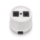 FONTINI - Doble toma RJ45 GARBY categoría 6 porcelana blanco (Pack)
