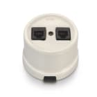 FONTINI - Toma RJ45 apantallada categoría 6A porcelana Cru