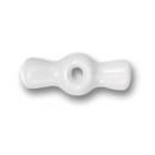 FONTINI - Conjunto lazo rotativo porcelana + tornillo patiné blanco (Pack 5u)