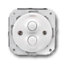 FONTINI - Doble pulsador 10A 250V porcelana blanco (Pack)